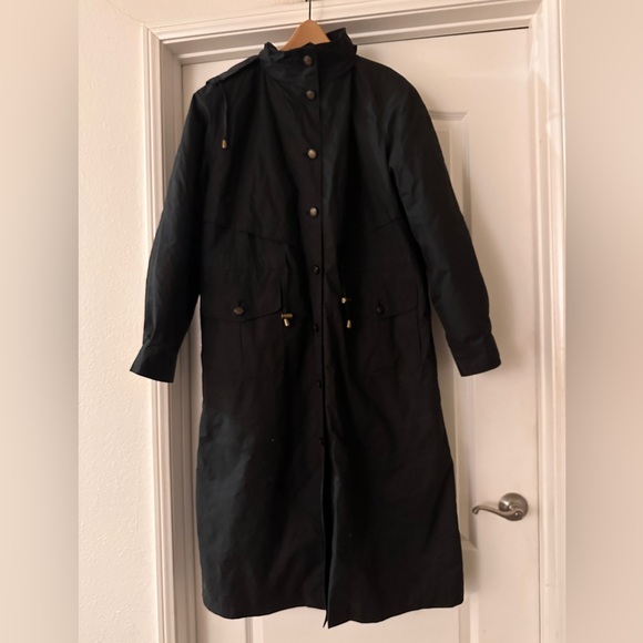 Vintage Jackets & Blazers - Elements by utex black trench coat size XL